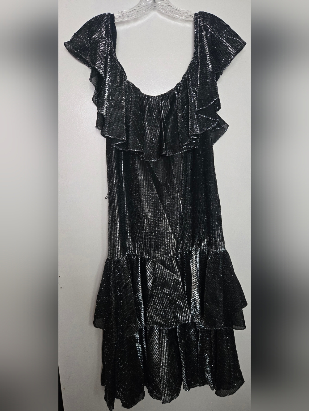 Vintage Black and Silver Flouncy Dress